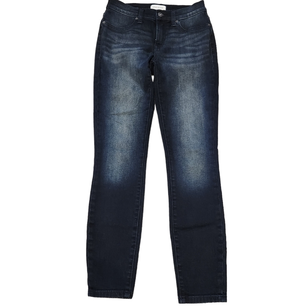 Lila Ryan Women's Dark Wash Skinny Denim Blue Jeans, 27 / 4